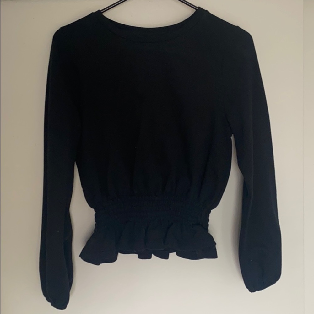 Black Peplum Top